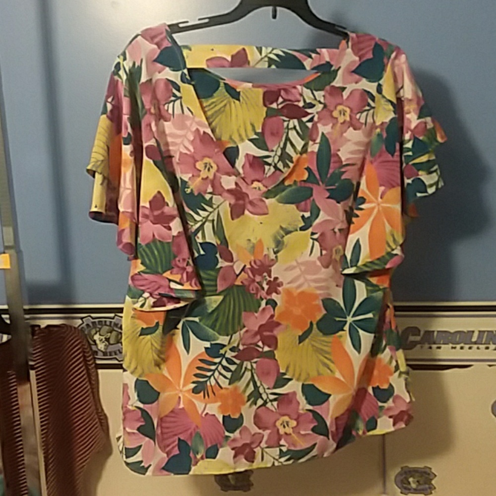 Missy sleeve ruffle top